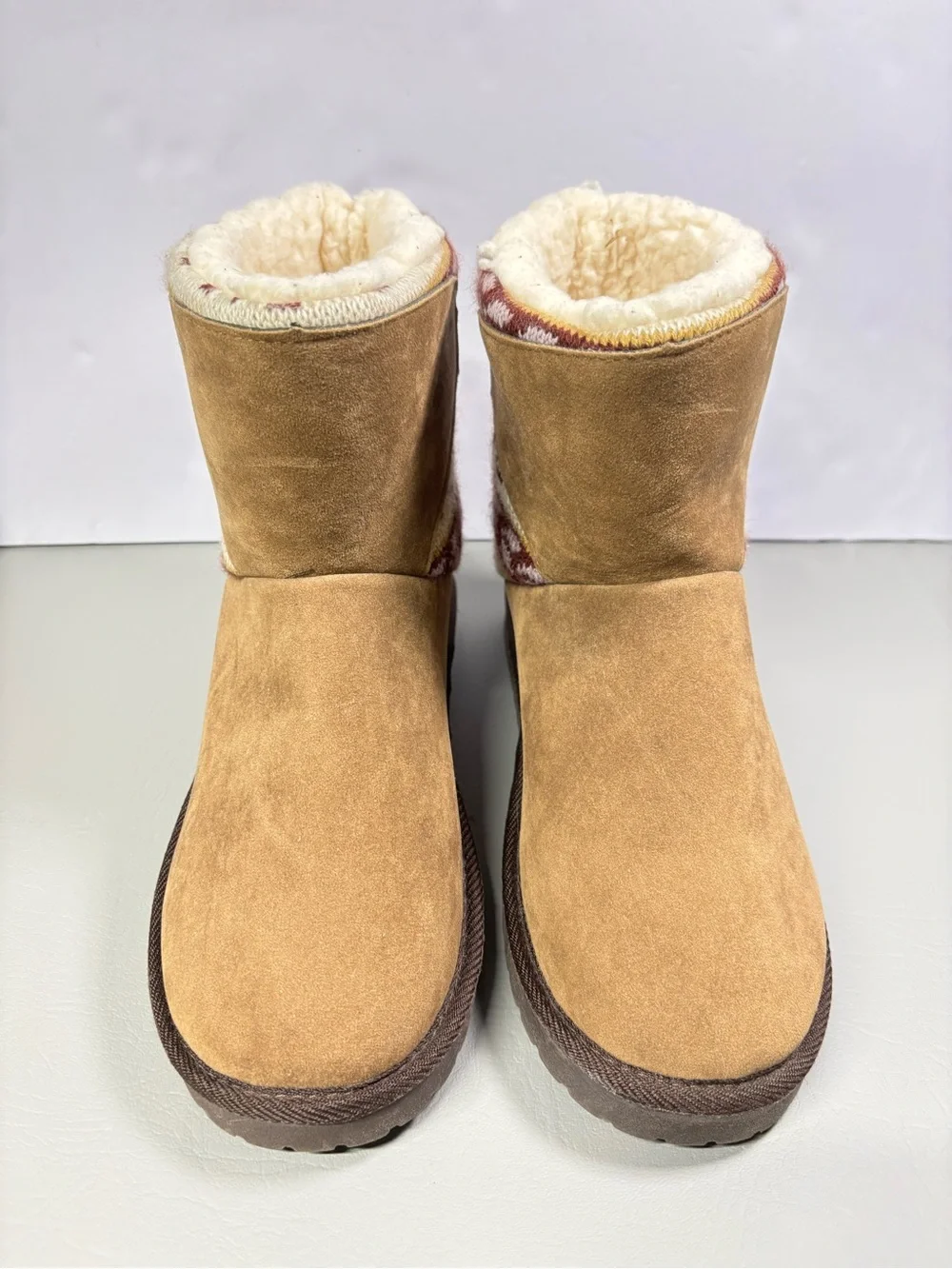 ✨ Muk Luks Women's Melly Knit Faux Fur Lined Bootie Size 9